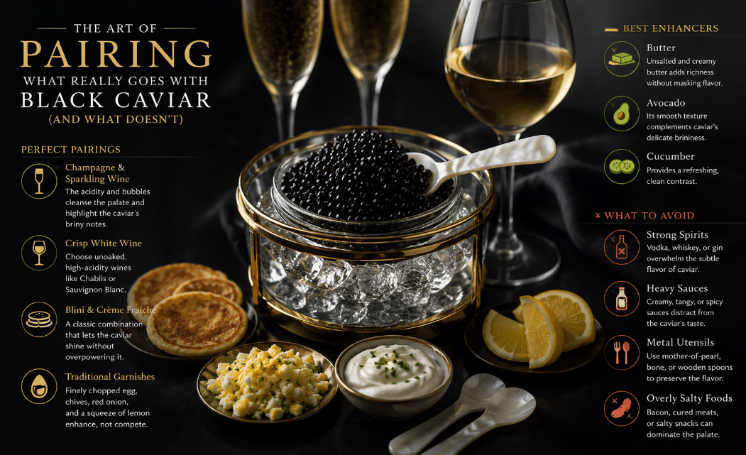 Image 1 of The Art of Pairing: What Really Goes With Black Caviar (and What Doesn't)