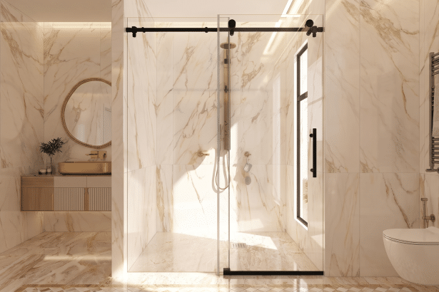 Image 1 of Single Sliding Shower Door &ndash; Modern Bathrooms Made Simpler