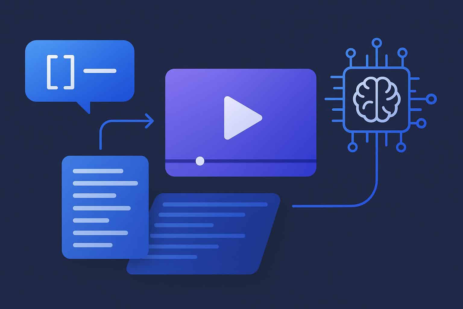 AI generating video from text prompts, illustrating text-to-video workflow and creative process