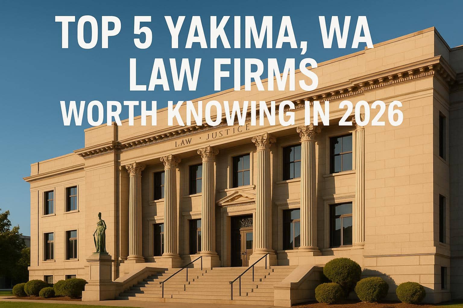 Yakima WA law firm buildings with professional signage, highlighting top local legal offices
