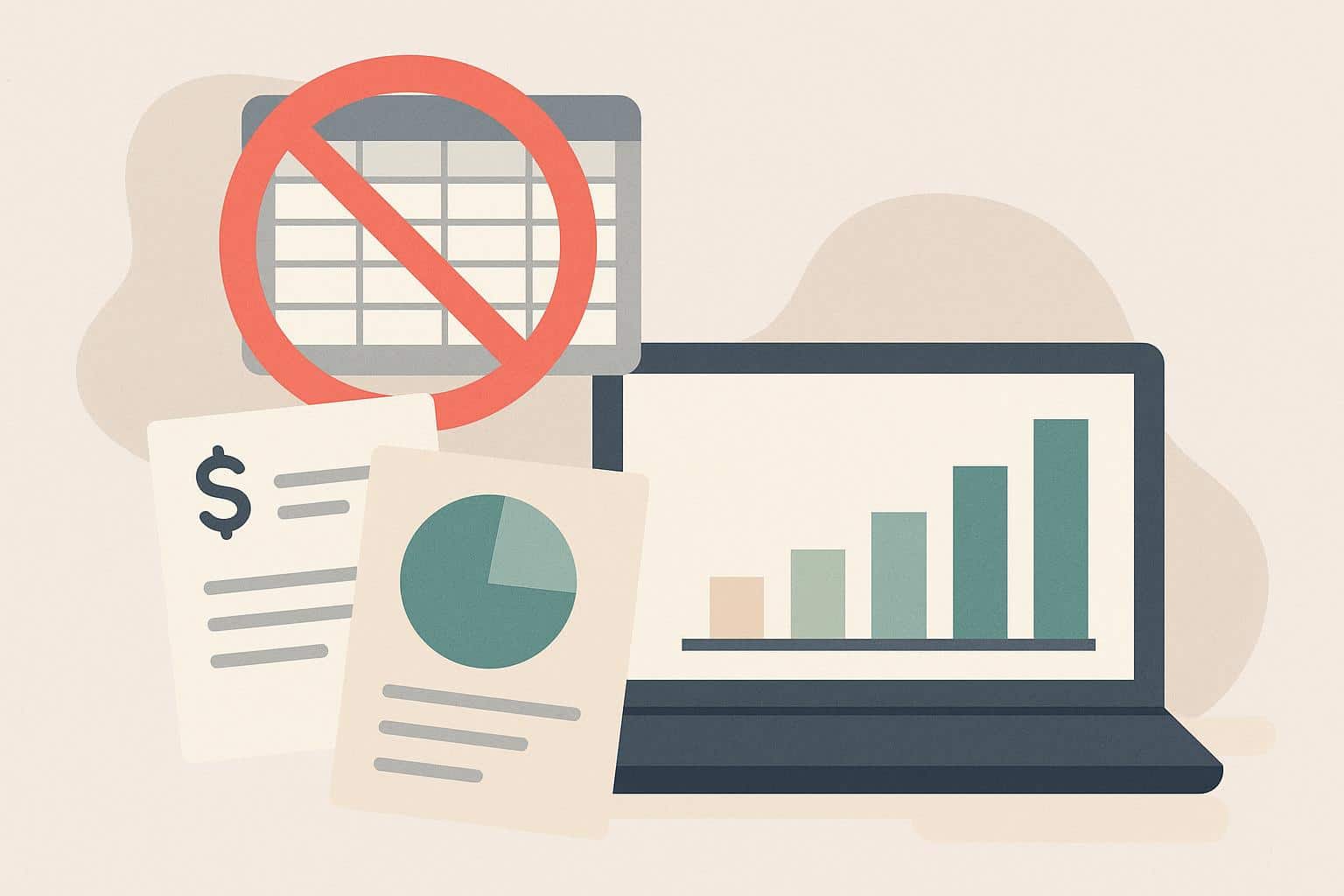 Financial management software dashboard replacing spreadsheets for growing businesses