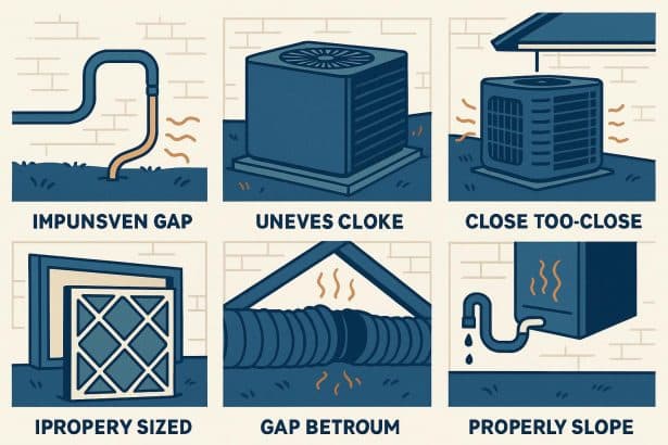 Improper air conditioner installation causing increased energy usage and higher cooling costs