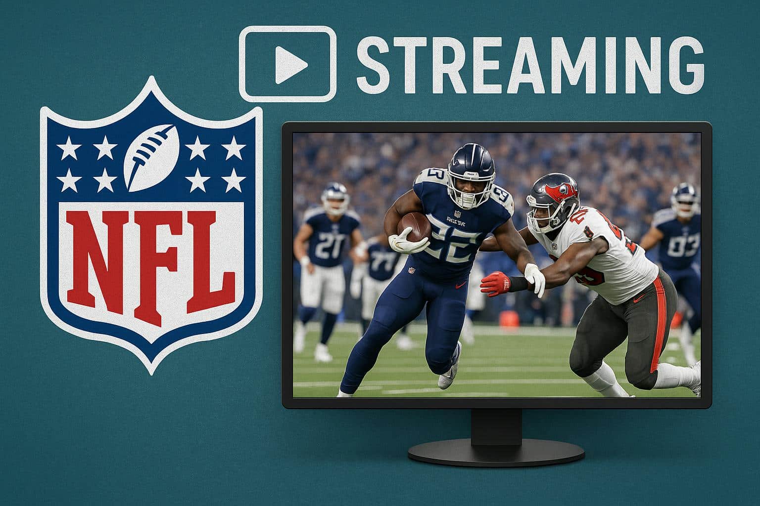 NFLBite platform interface displaying live NFL game streams and fan chat features