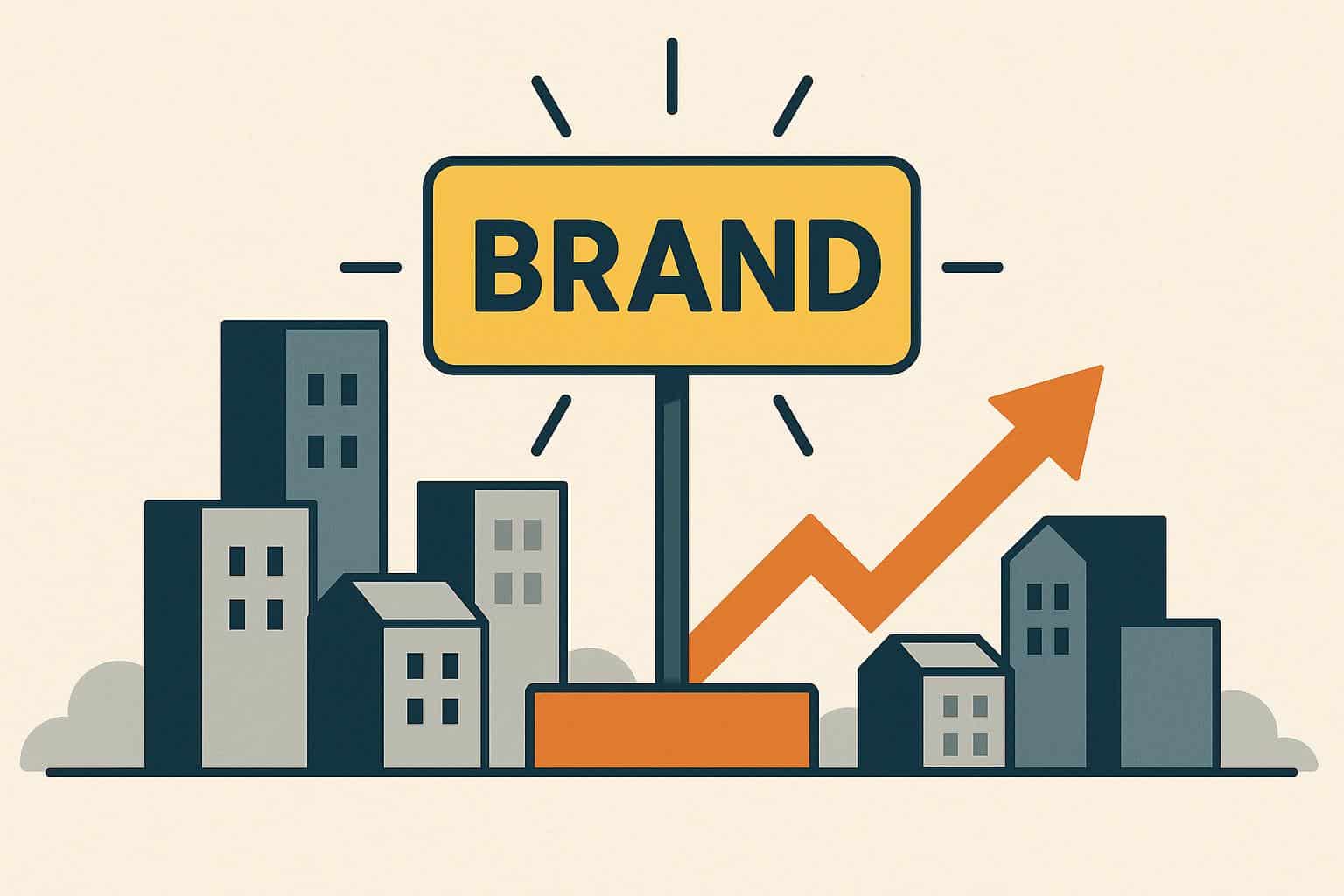 Modern business logo design highlighting strong branding in a crowded, competitive market