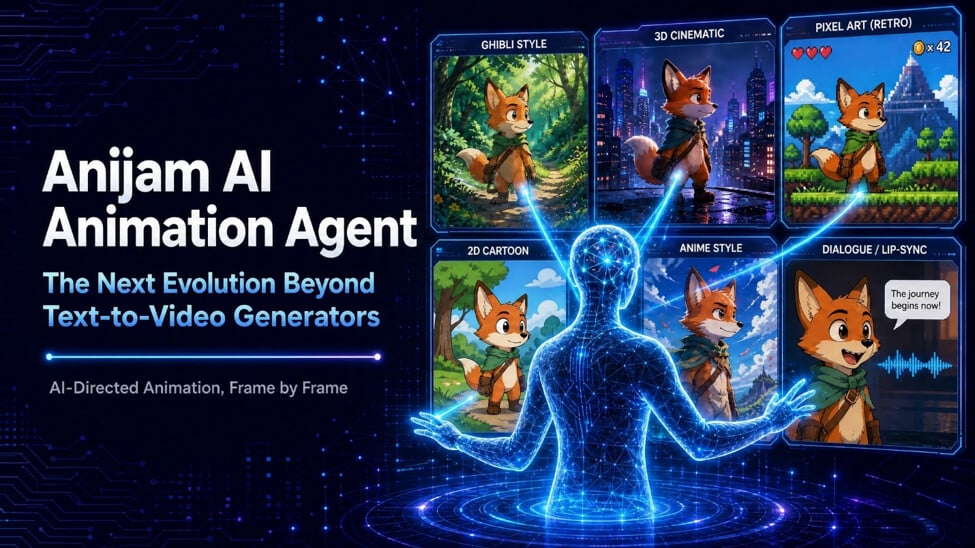 Image 1 of Anijam AI Animation Agent: The Next Evolution Beyond Text-to-Video Generators