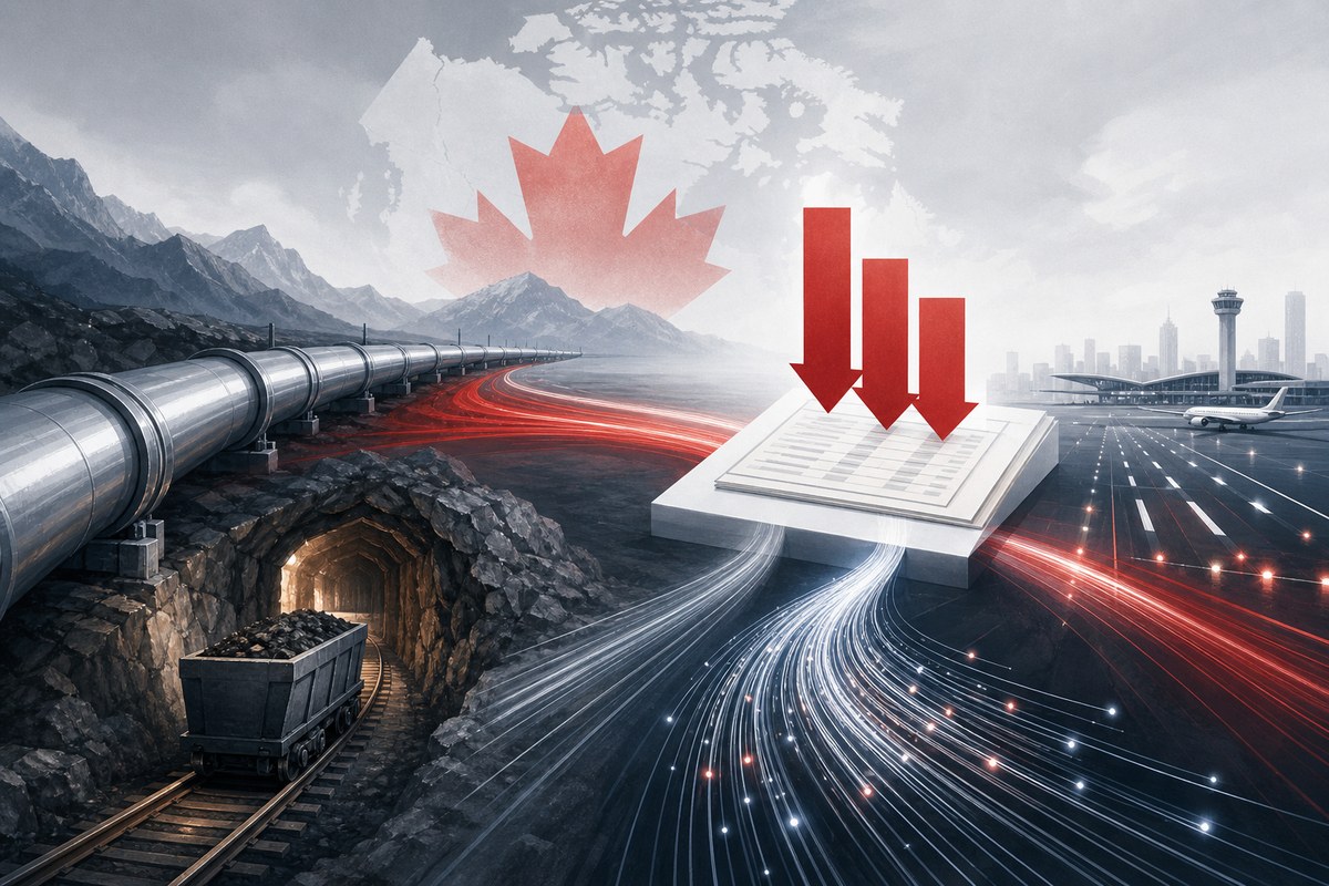 Illustration of infrastructure, mining and fibre networks converging on a financial ledger