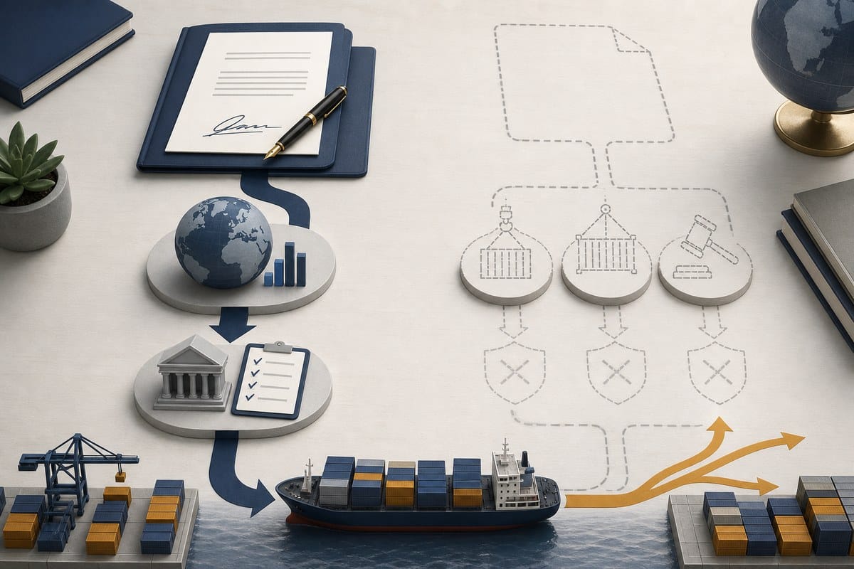 Conceptual pathways showing a G20 statement leading to analysis rather than trade penalties.