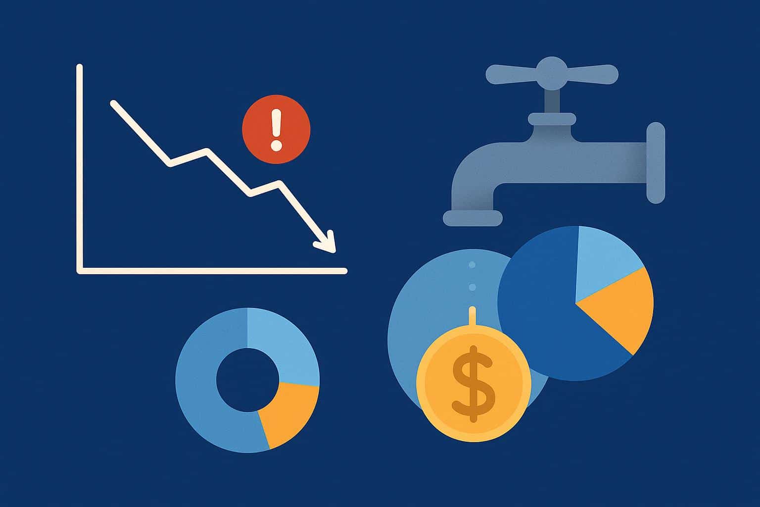 Graph showing subscription metrics decline after shift to usage-based pricing model
