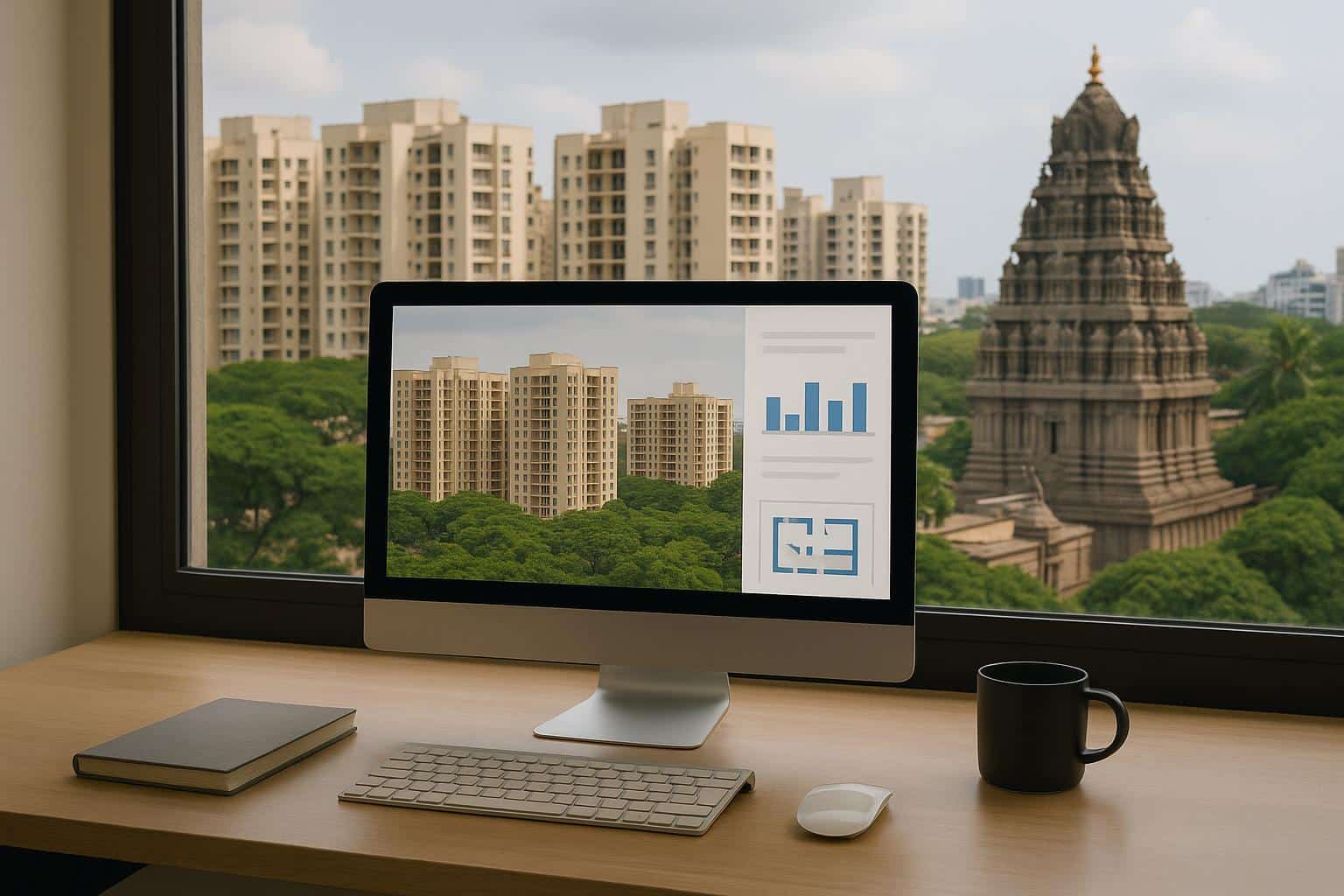 Modern apartment buildings in Chennai reflecting evolving work patterns and urban housing demand