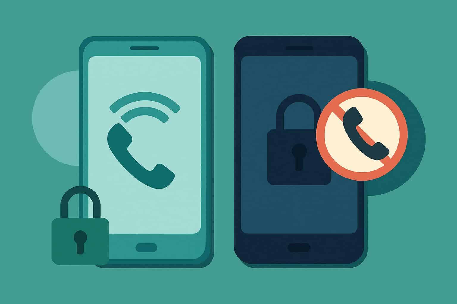 Virtual phone number app interface on smartphone protecting user’s personal phone line privacy