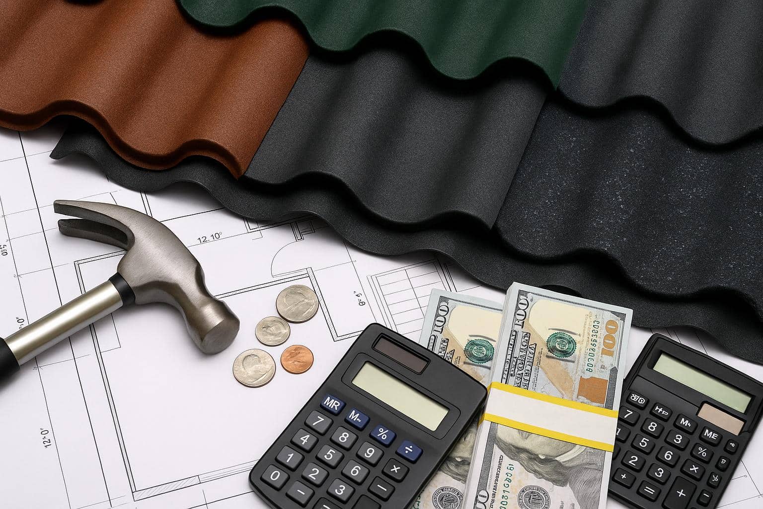Modern metal roof installation highlighting material types and factors affecting homeowner costs