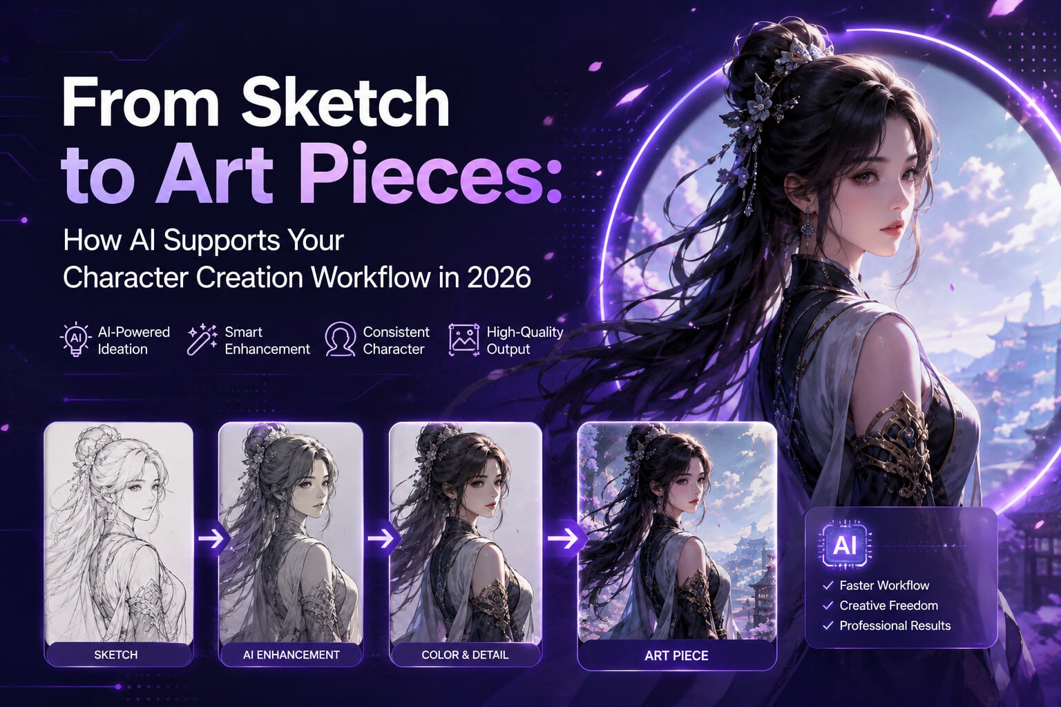 Image 1 of H1 From Sketch to Art Pieces: How AI Supports Your Character Creation Workflow in 2026