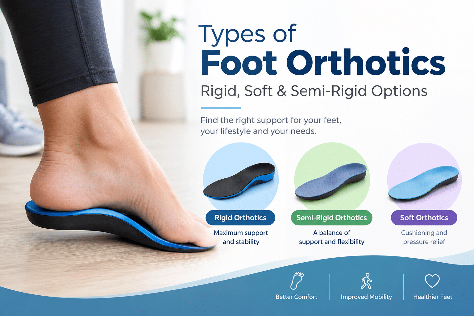 Types of Custom Foot Orthotics: Understanding Your Options