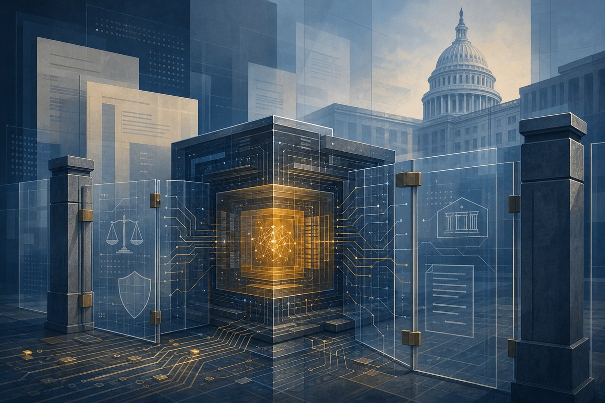 Abstract AI computing core behind a federal regulatory gate
