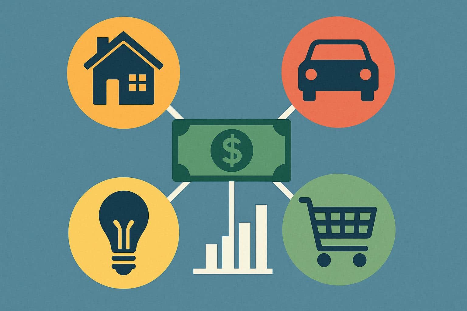 Chart illustrating cost savings across multiple categories for business expense reduction