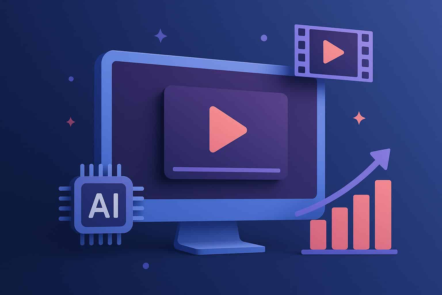 AI video generator tools comparison for creators and businesses, technology concept illustration