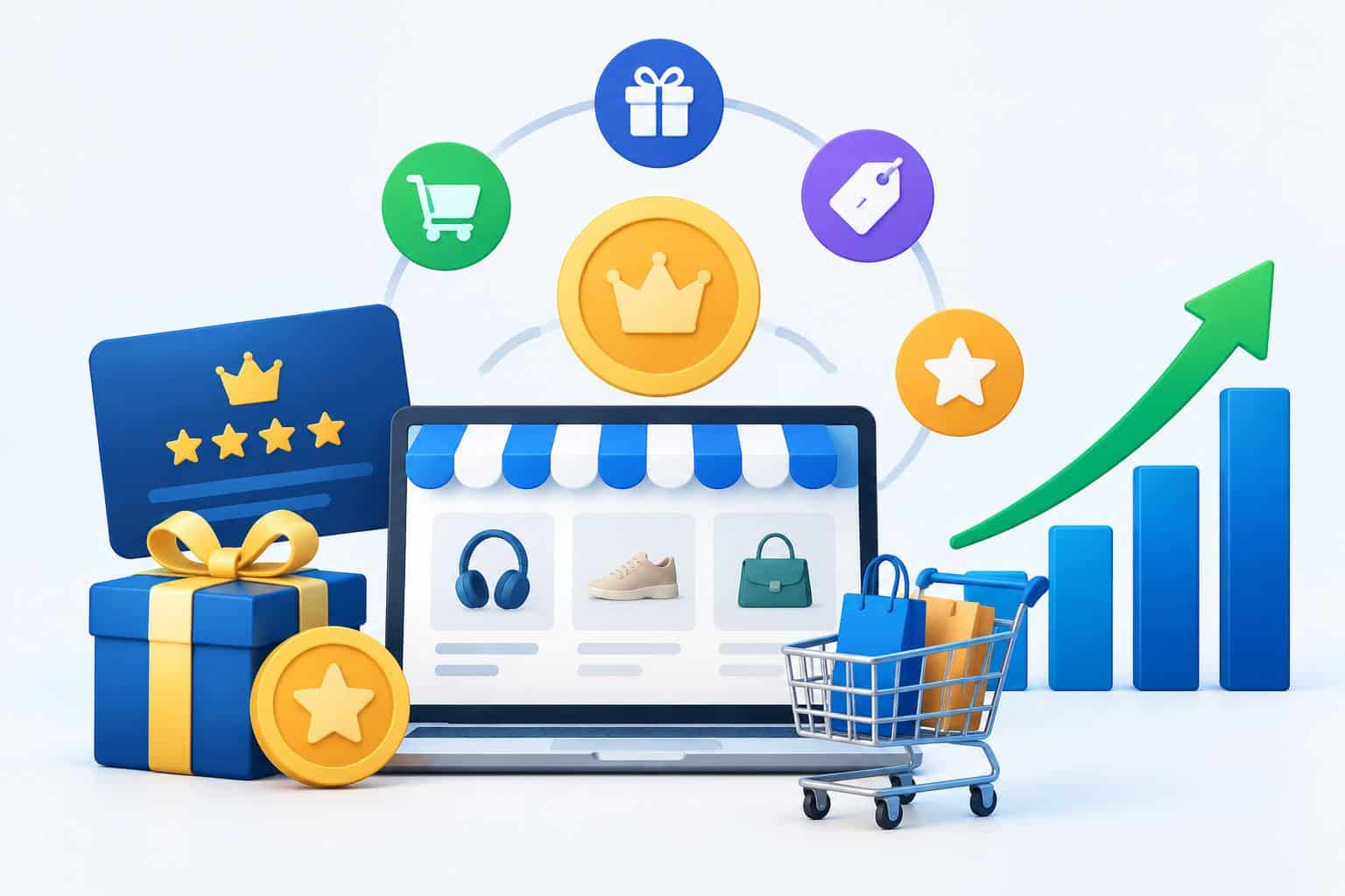 Ecommerce loyalty program boosting average order value through rewards and customer engagement