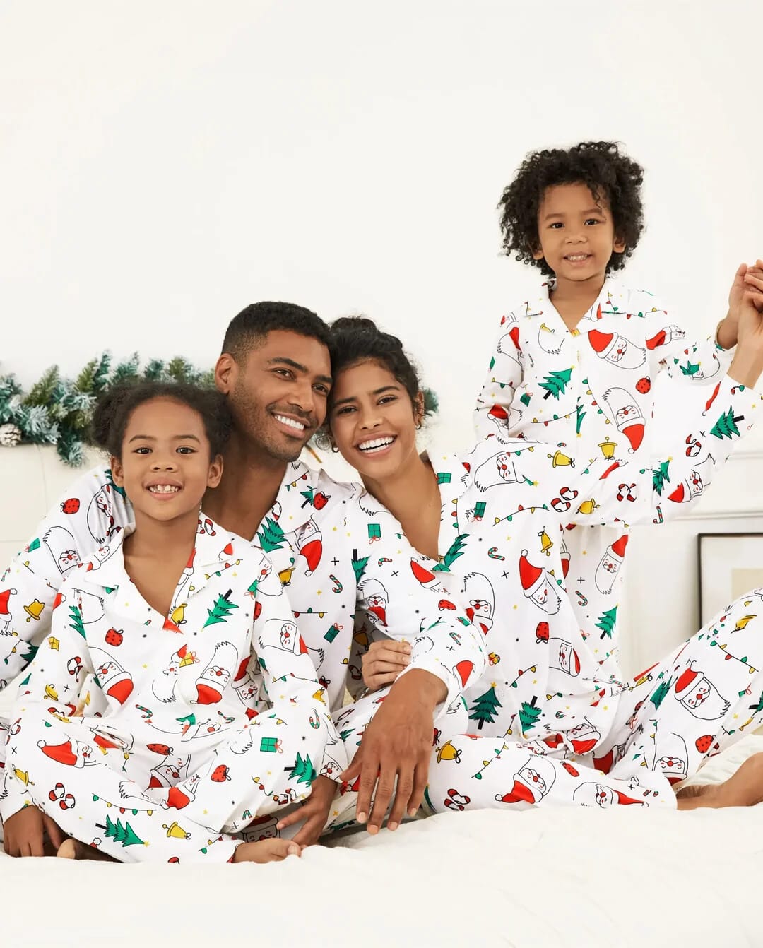 Image 1 of A Long-Distance Christmas Eve Story Told in Family Christmas Pajamas