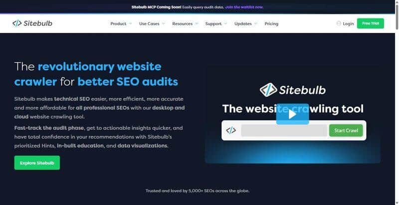 Sitebulb homepage