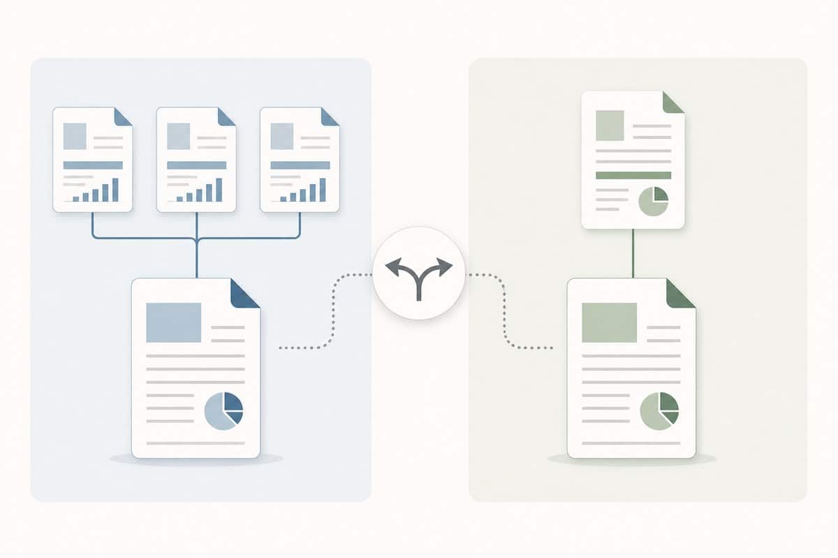 Conceptual comparison of quarterly and semiannual corporate reporting cycles.